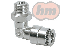 (101508) Csőcsatlakozó M10x1 külső menetes 90° forgatható