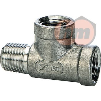   (116282) T-adapter 2 x G1/4 belső x R1/4 külső rozsdamentes acél