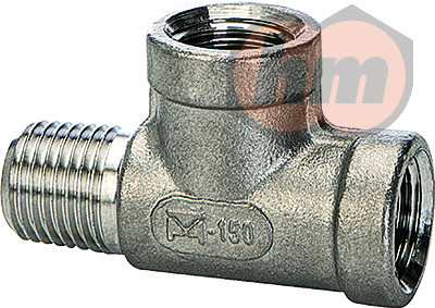 (116282) T-adapter 2 x G1/4 belső x R1/4 külső rozsdamentes acél