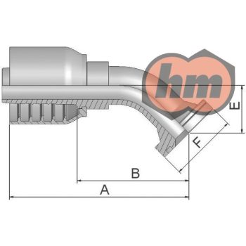   (16F73-20-16-1P) SFS 45° 6000 psi, 1.1/4", 53,98mm, DN25