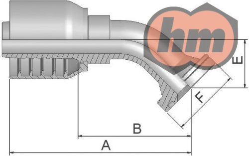 (16F73-24-24-1P) SFS 45° 6000 psi, 1.1/2", 63,50 mm, DN50
