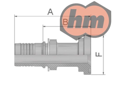 (K1547-48-48) Parker fitting SAE 61 kód - egyenes