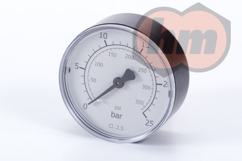 (MM-171652) Manométer - 25 bar G 1/4" hátsó csatlakozású